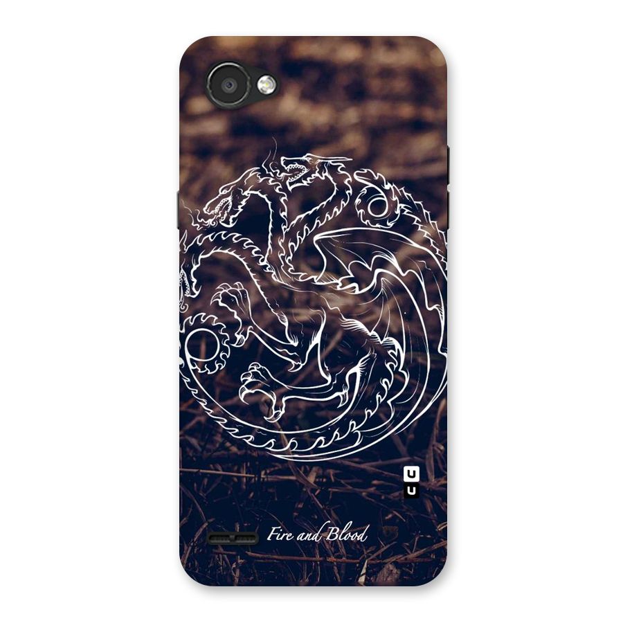 White Circle Back Case for LG Q6