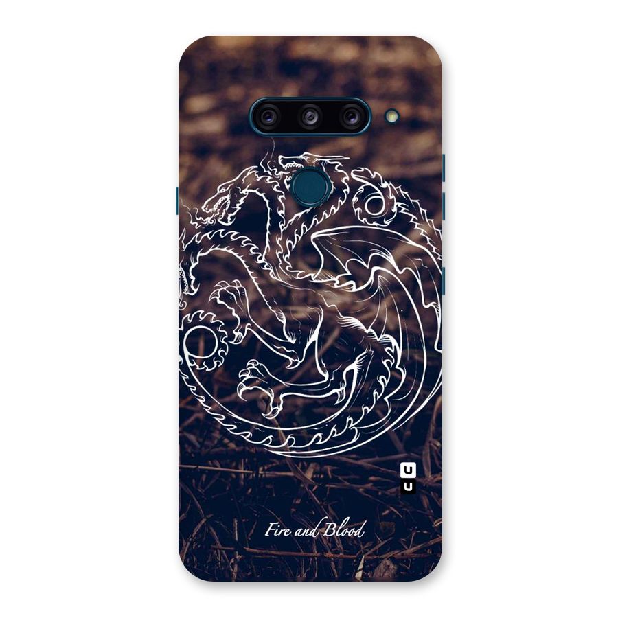 White Circle Back Case for LG  V40 ThinQ