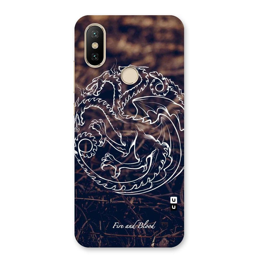 White Circle Back Case for Mi A2