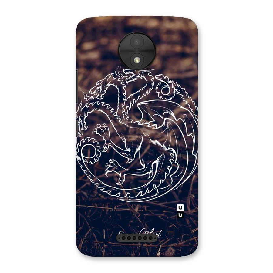 White Circle Back Case for Moto C