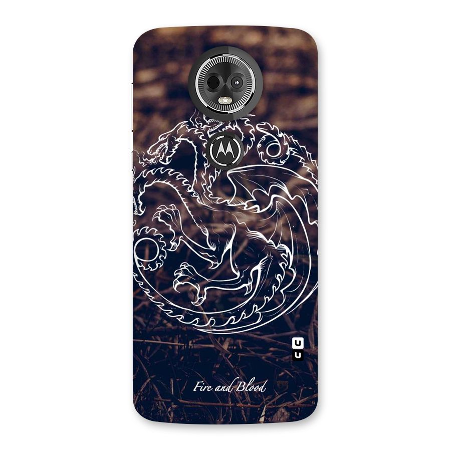 White Circle Back Case for Moto E5 Plus