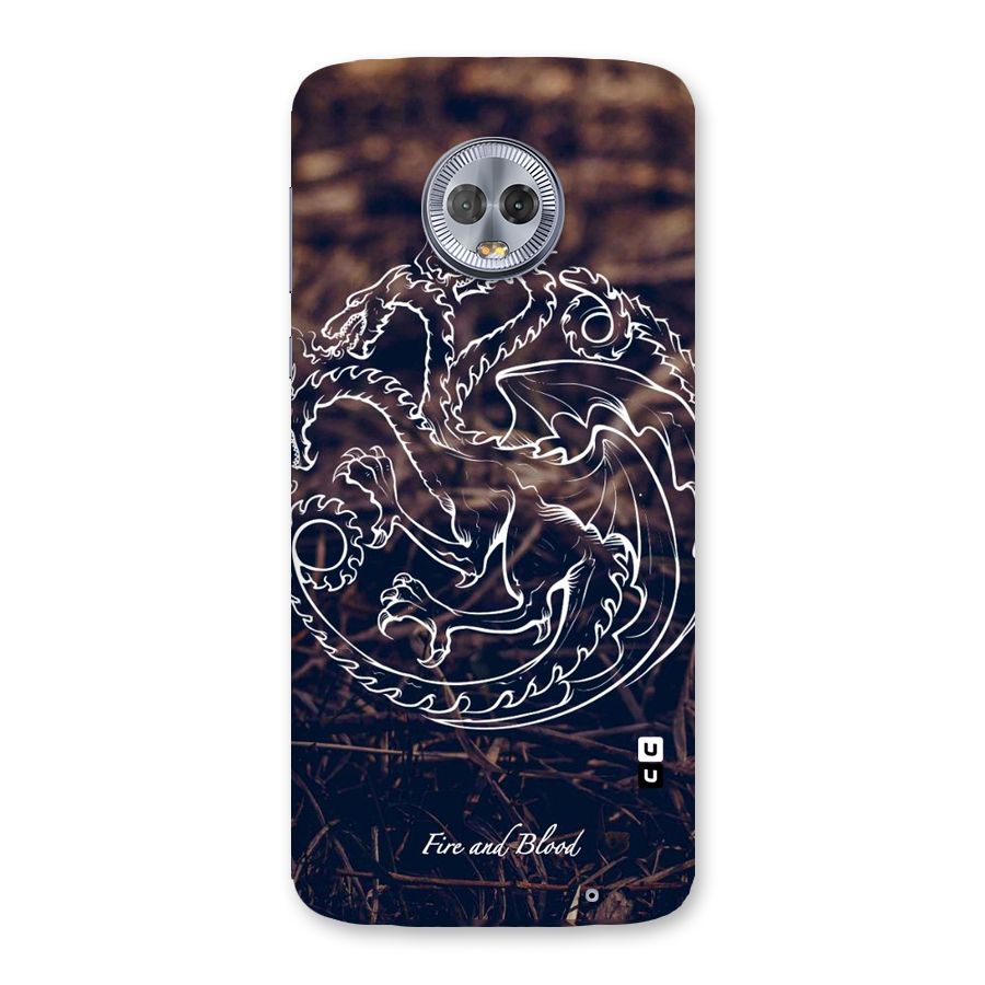 White Circle Back Case for Moto G6 Plus
