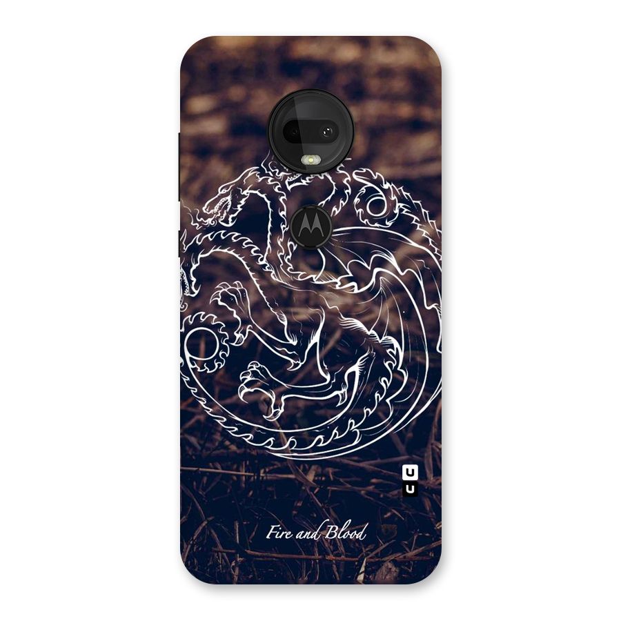 White Circle Back Case for Moto G7