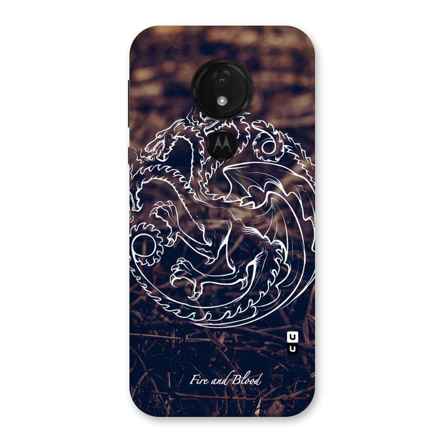 White Circle Back Case for Moto G7 Power