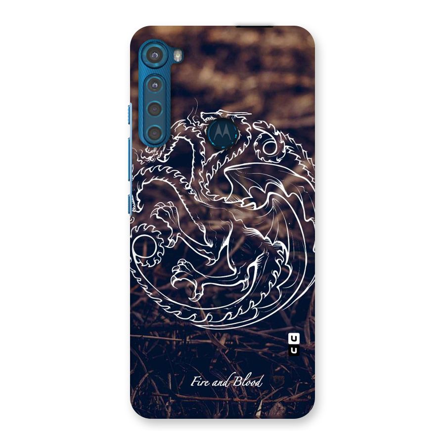 White Circle Back Case for Motorola One Fusion Plus