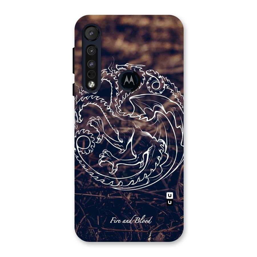 White Circle Back Case for Motorola One Macro