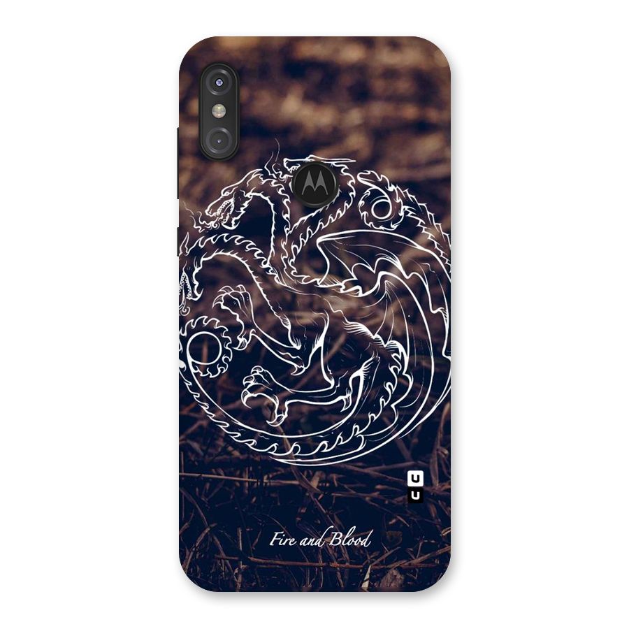 White Circle Back Case for Motorola One Power