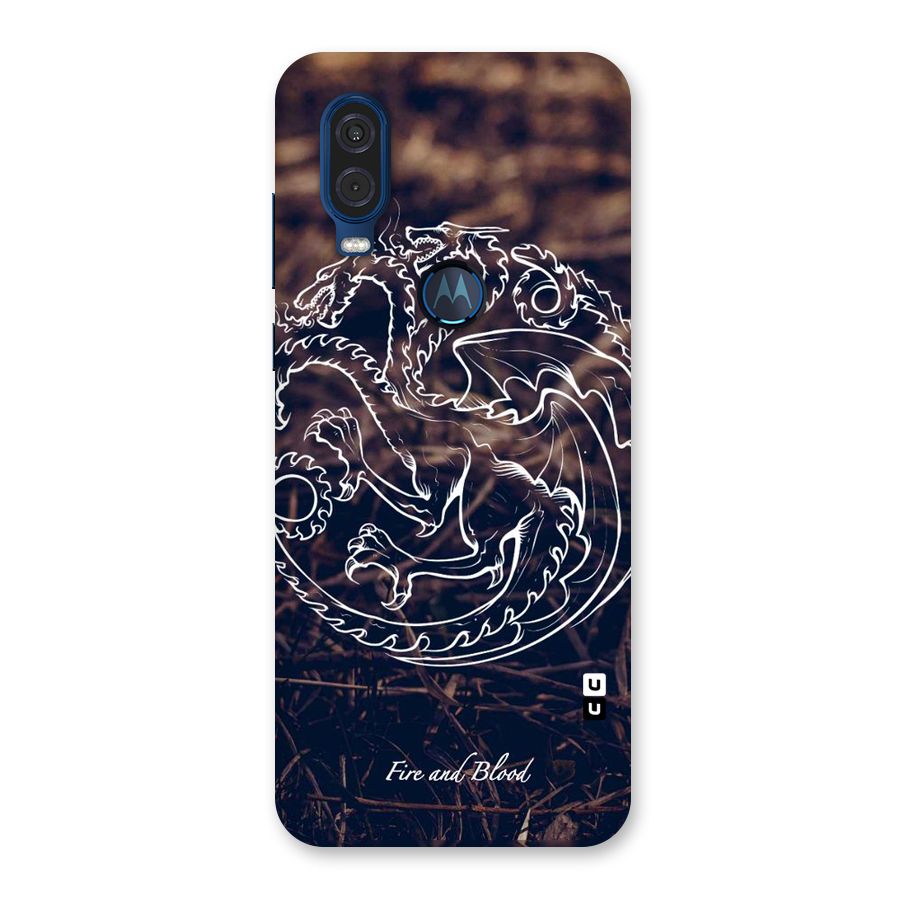 White Circle Back Case for Motorola One Vision