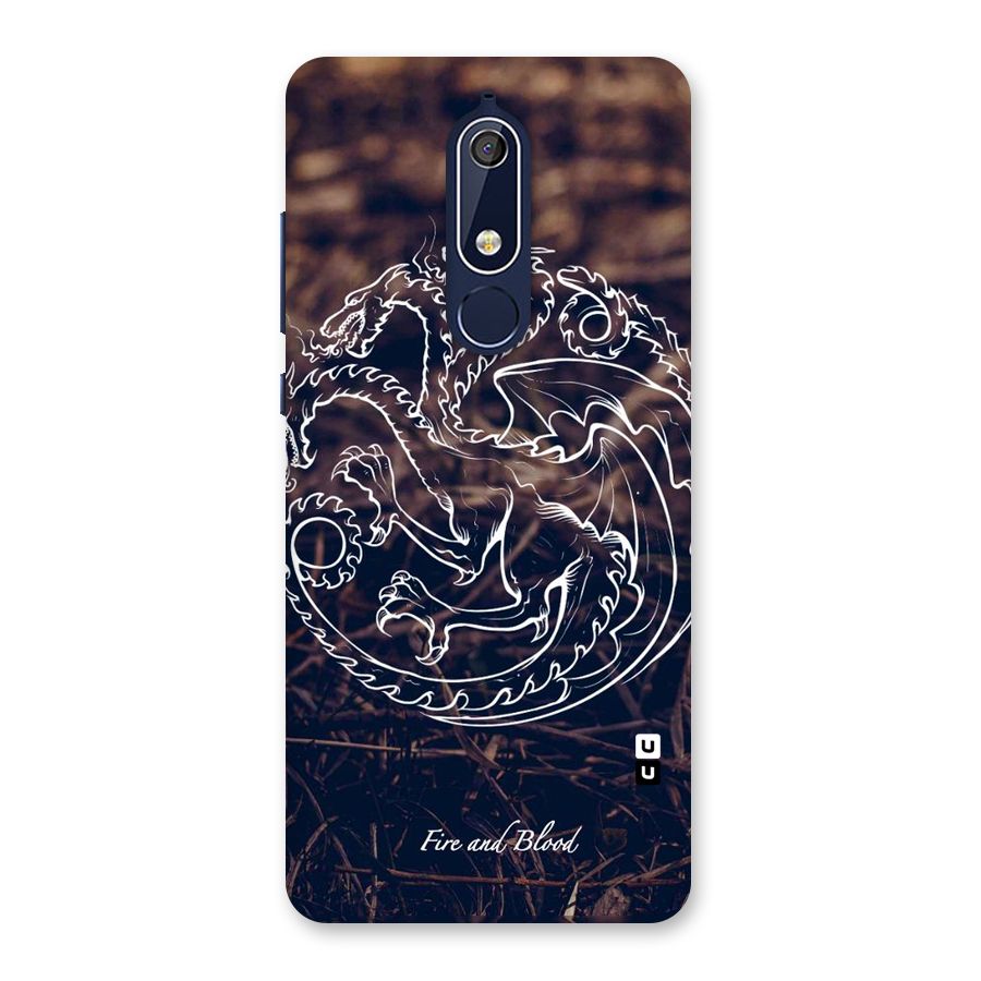 White Circle Back Case for Nokia 5.1
