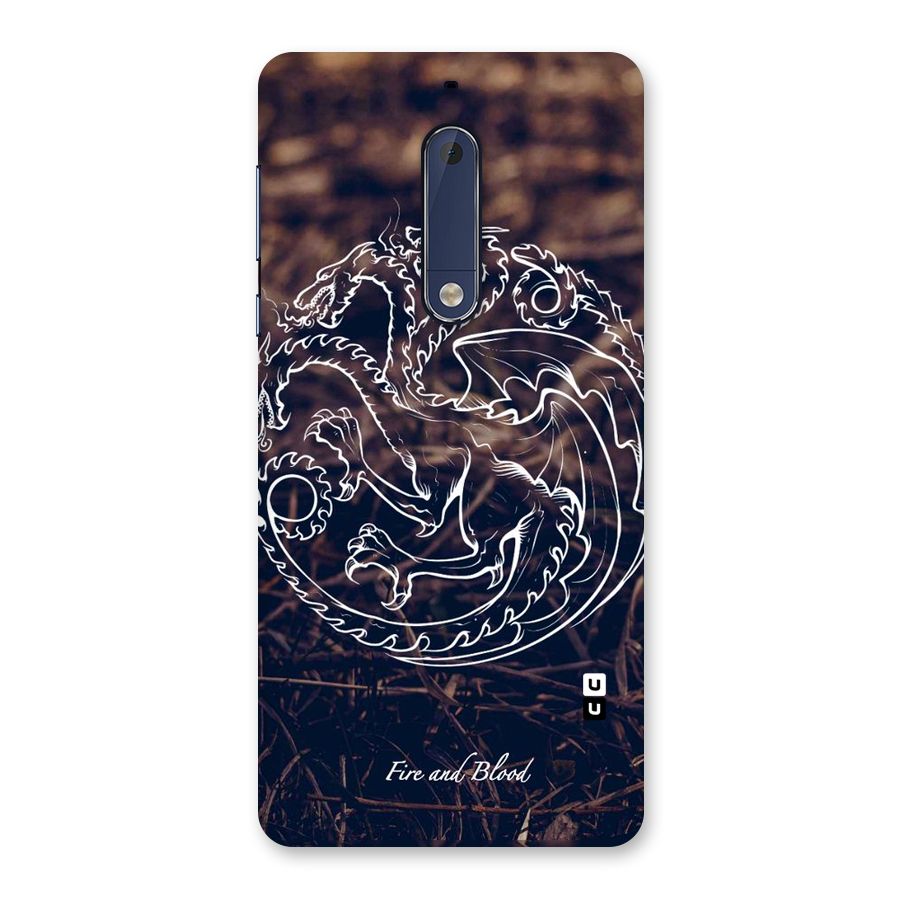 White Circle Back Case for Nokia 5