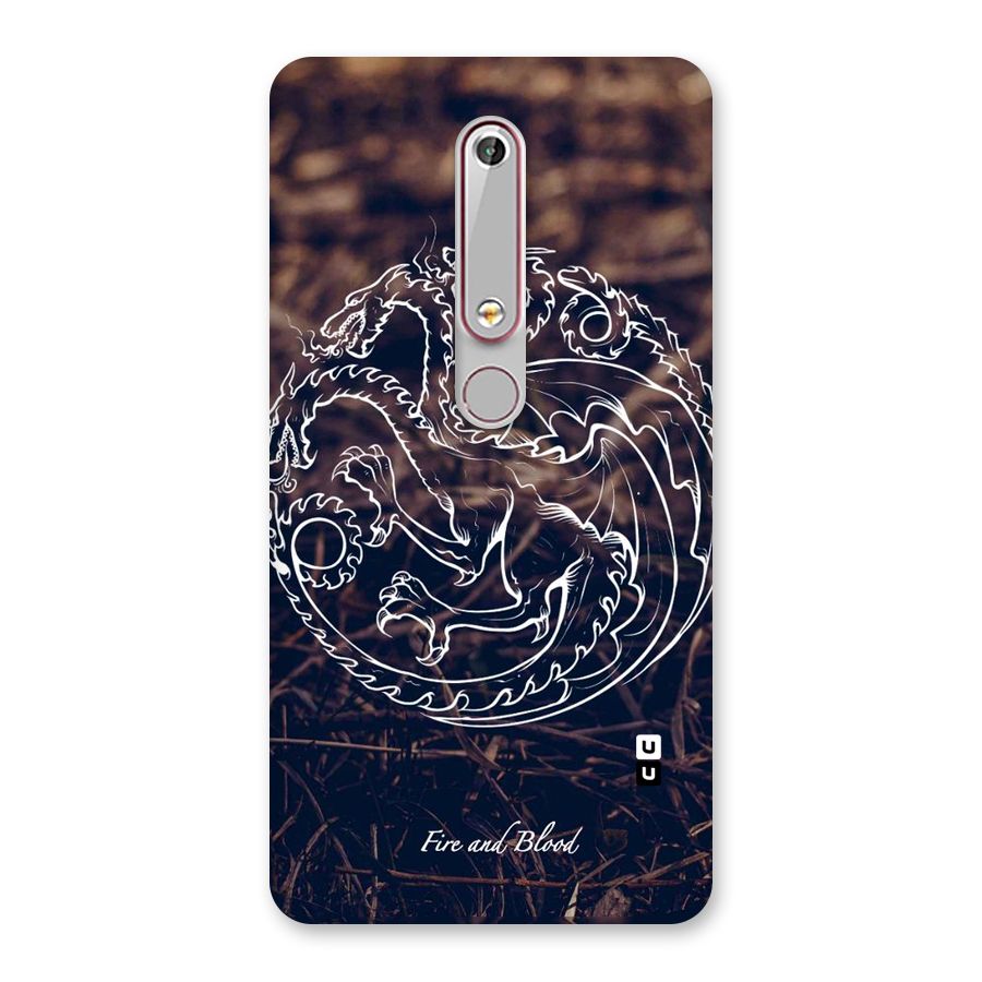 White Circle Back Case for Nokia 6.1
