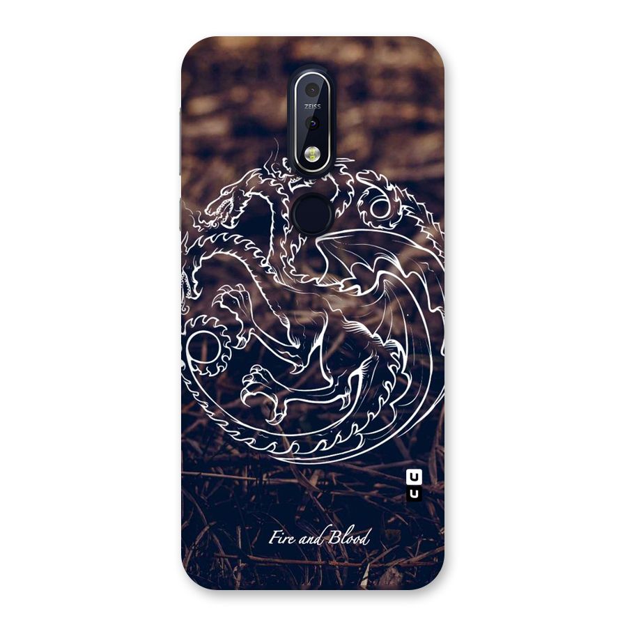 White Circle Back Case for Nokia 7.1