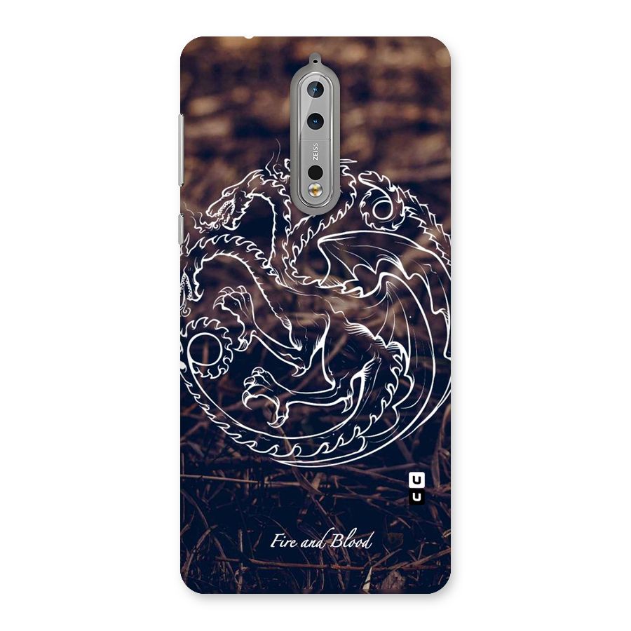 White Circle Back Case for Nokia 8