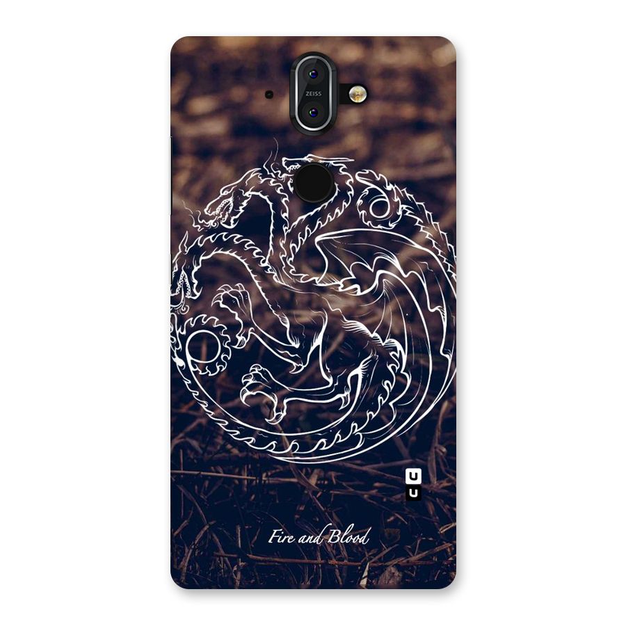 White Circle Back Case for Nokia 8 Sirocco
