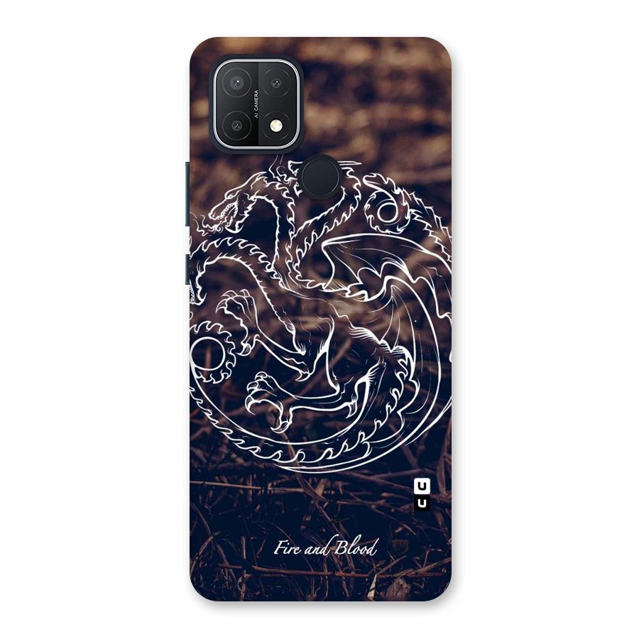 White Circle Back Case for Oppo A15
