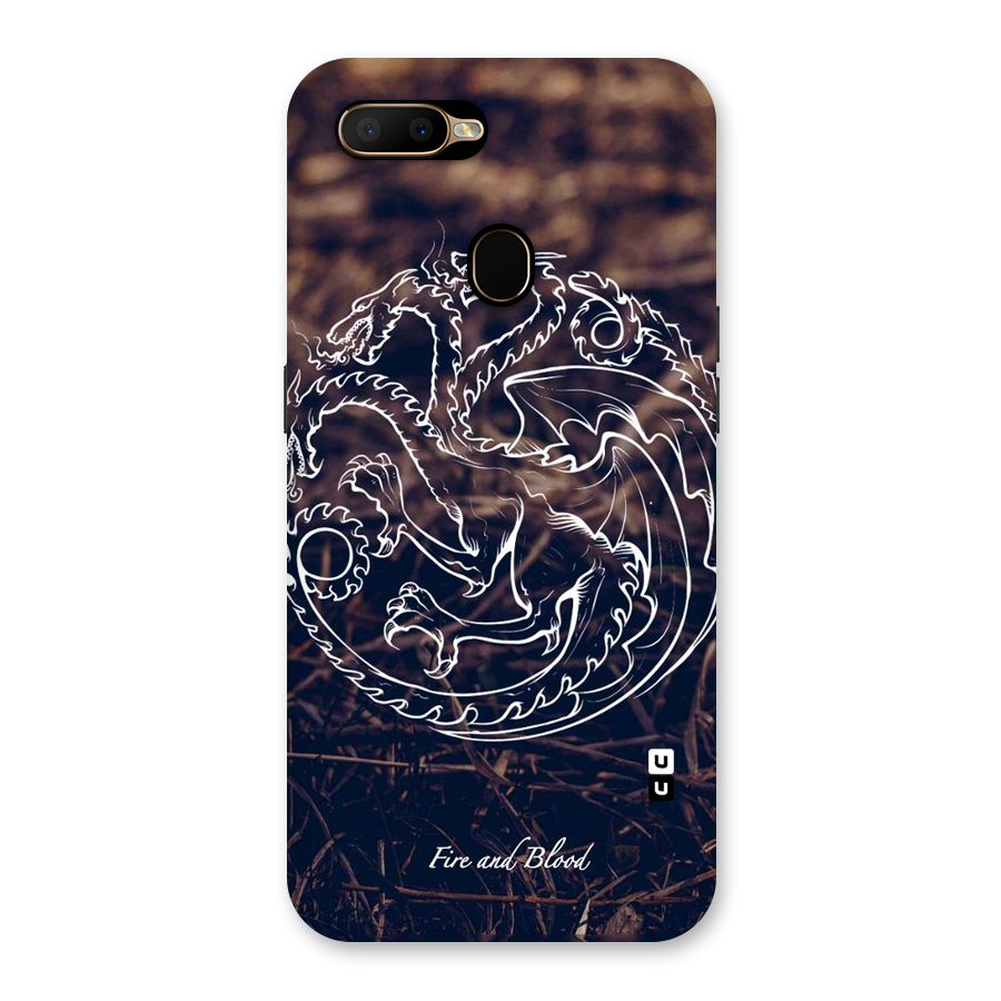 White Circle Back Case for Oppo A5s