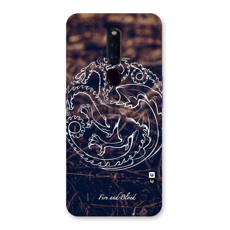 White Circle Back Case for Oppo F11 Pro