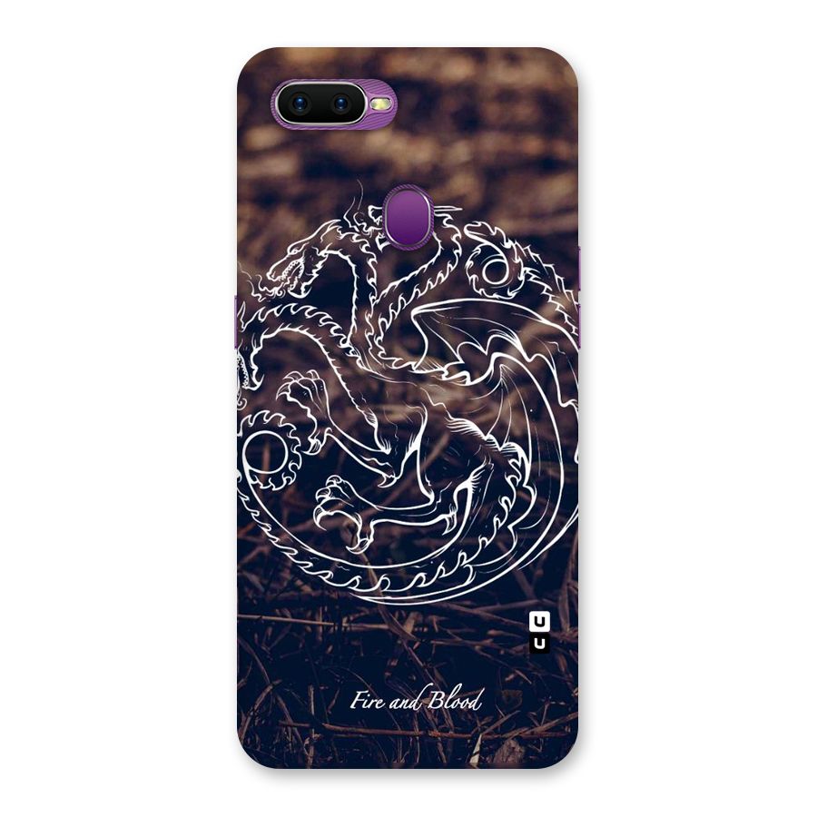 White Circle Back Case for Oppo F9