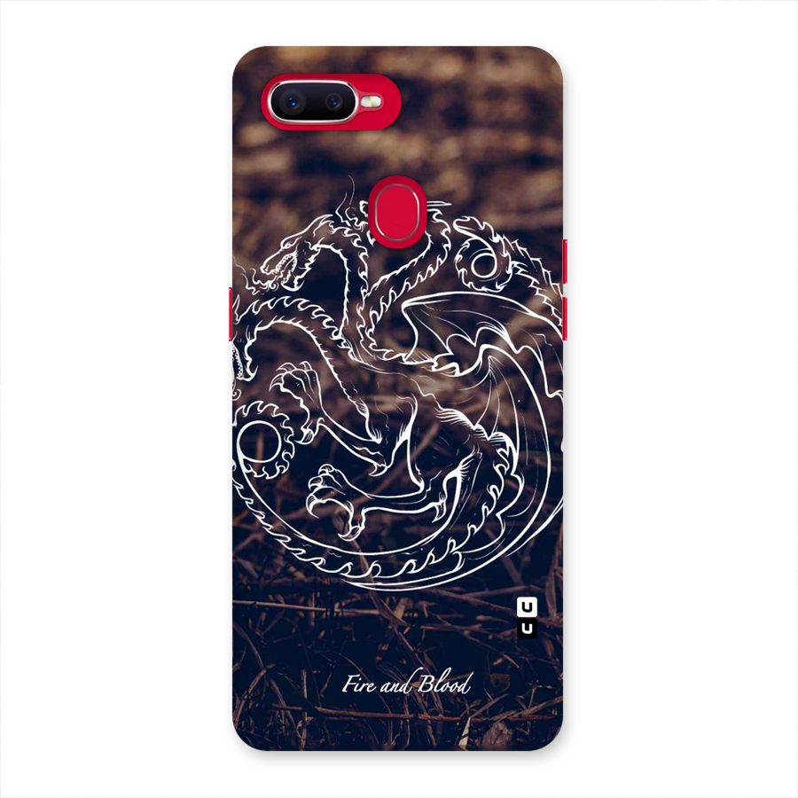 White Circle Back Case for Oppo F9 Pro