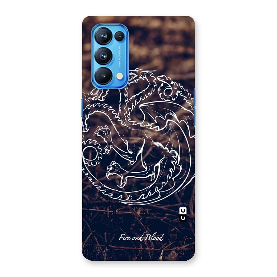 White Circle Back Case for Oppo Reno5 Pro 5G