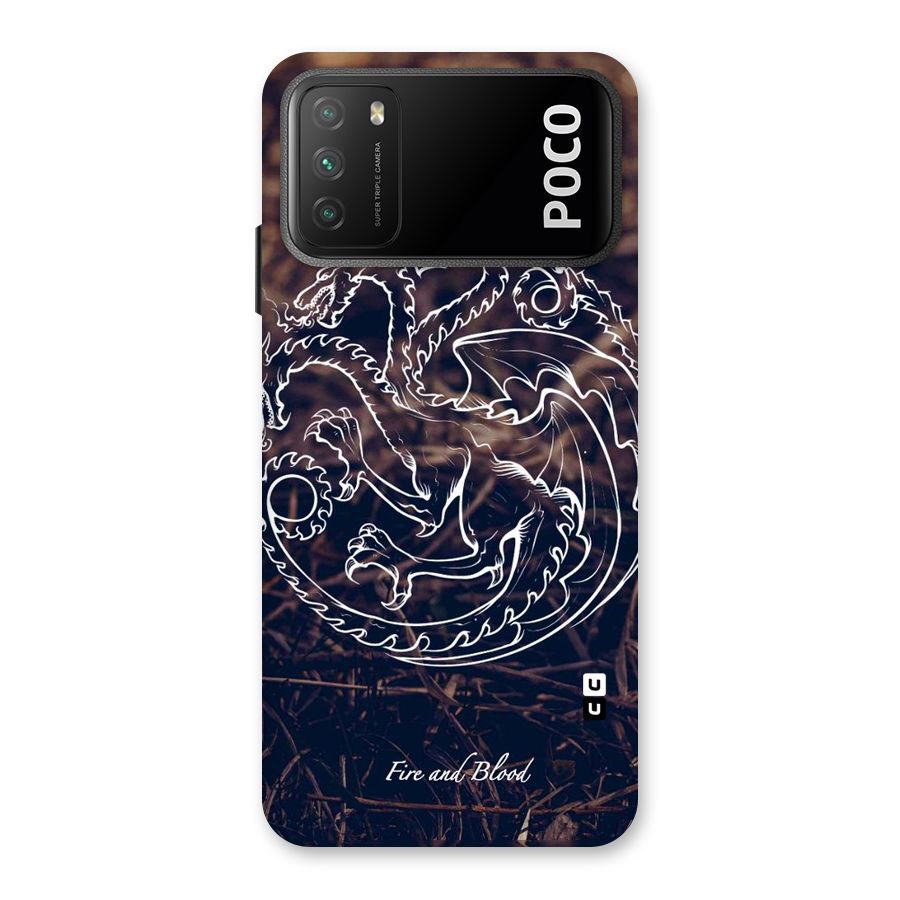 White Circle Back Case for Poco M3