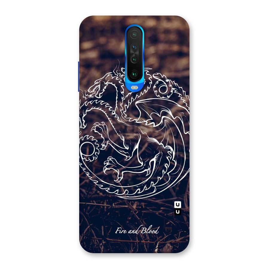 White Circle Back Case for Poco X2