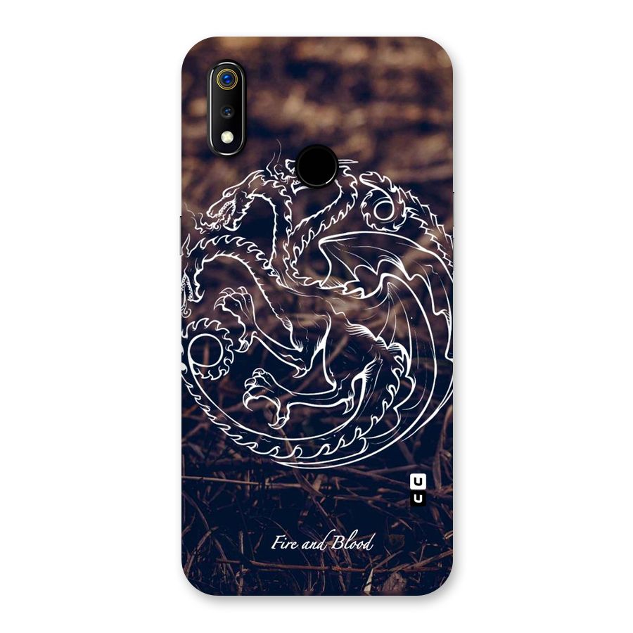 White Circle Back Case for Realme 3