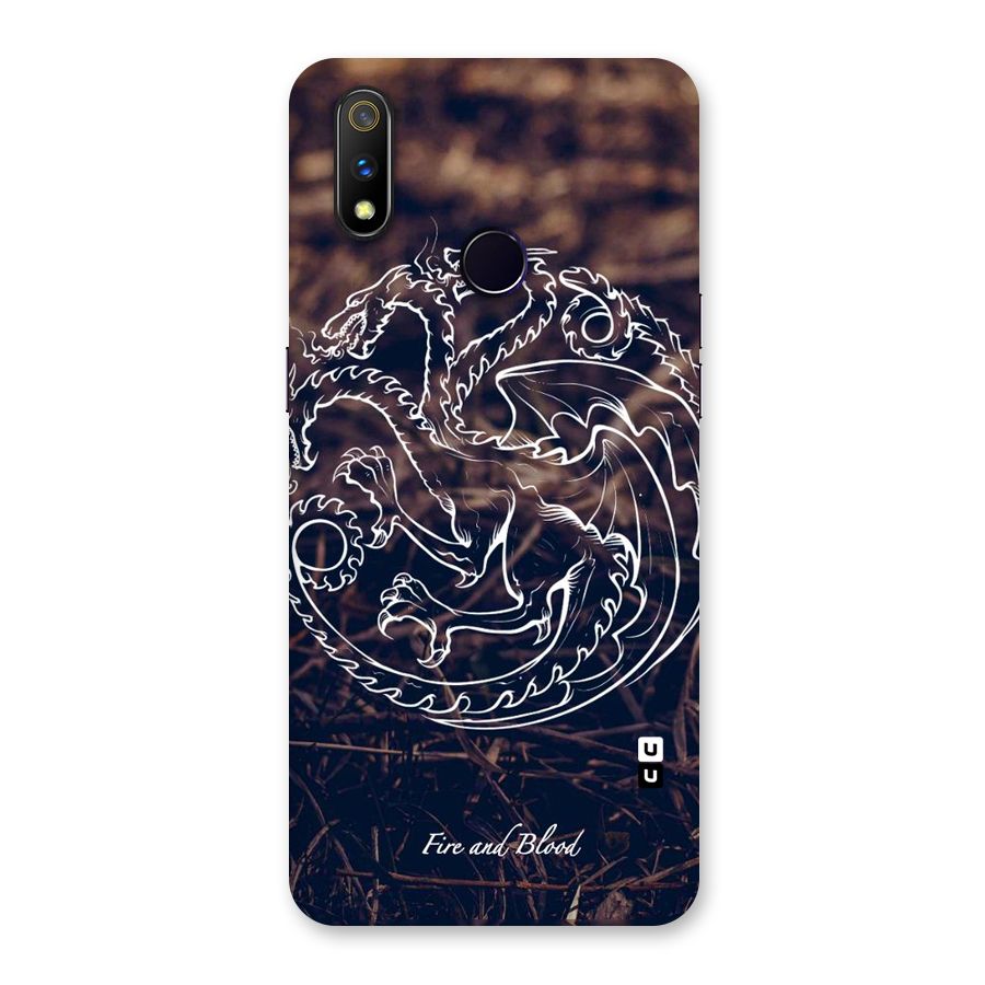 White Circle Back Case for Realme 3 Pro