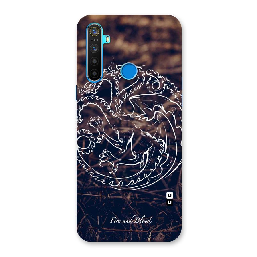 White Circle Back Case for Realme 5s