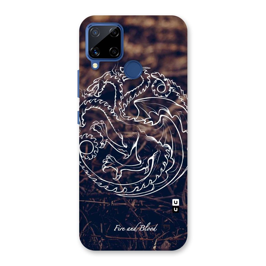 White Circle Back Case for Realme C15