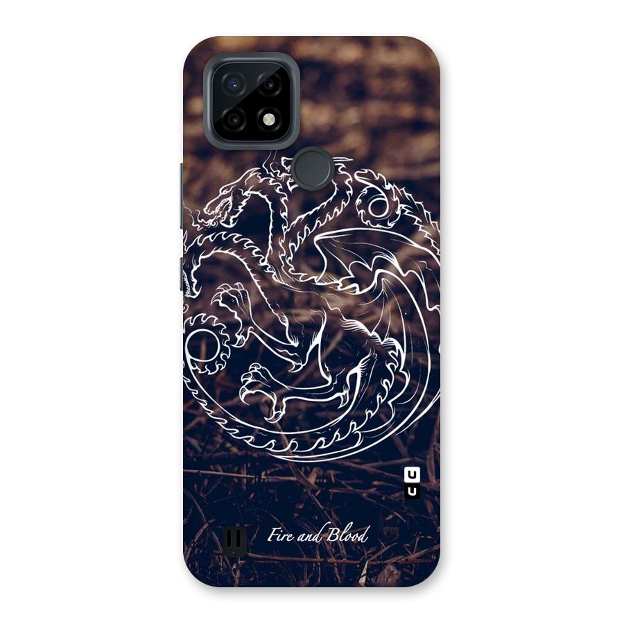 White Circle Back Case for Realme C21