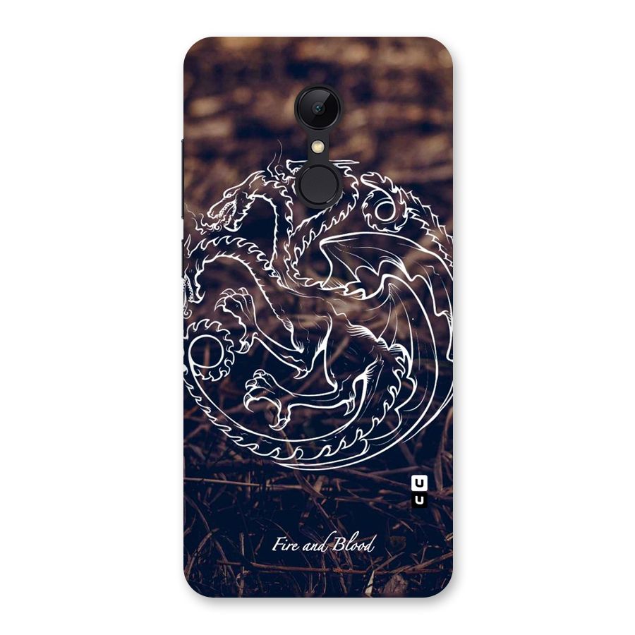 White Circle Back Case for Redmi 5