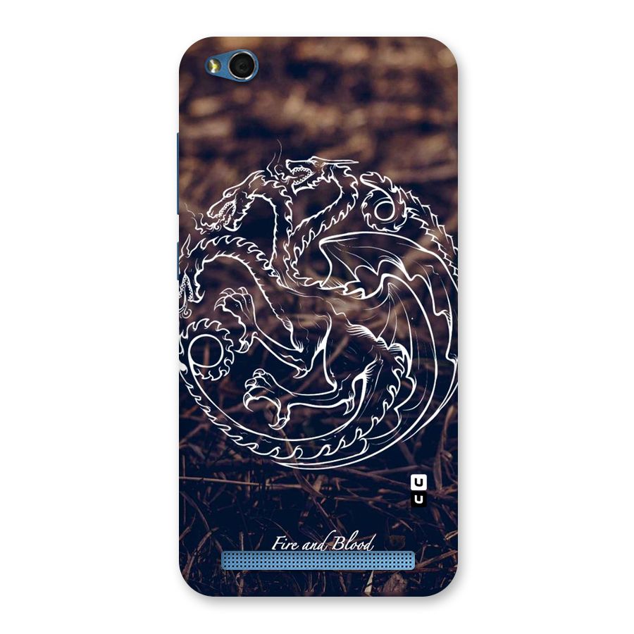 White Circle Back Case for Redmi 5A