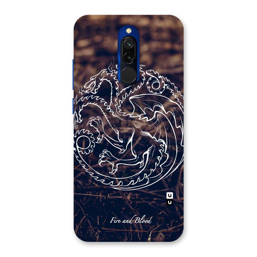 White Circle Back Case for Redmi 8