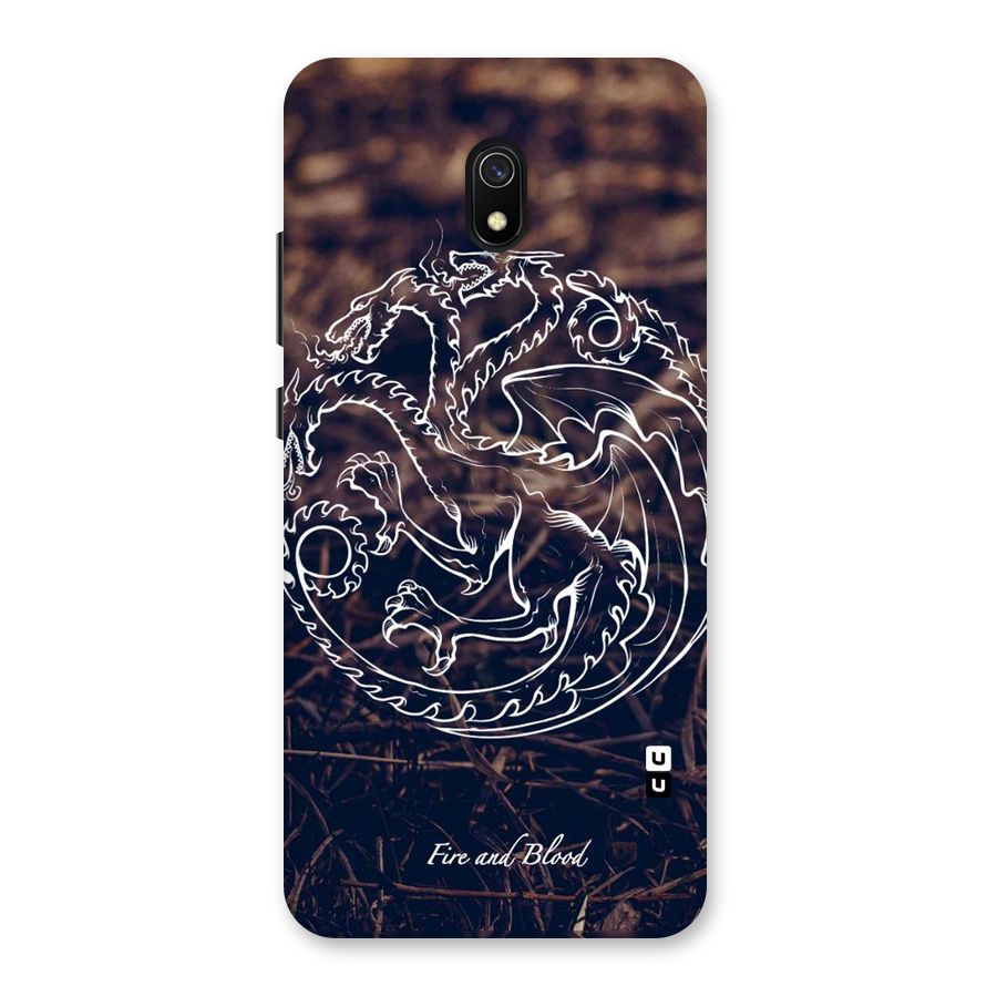 White Circle Back Case for Redmi 8A