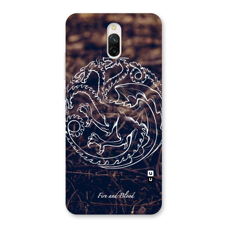 White Circle Back Case for Redmi 8A Dual