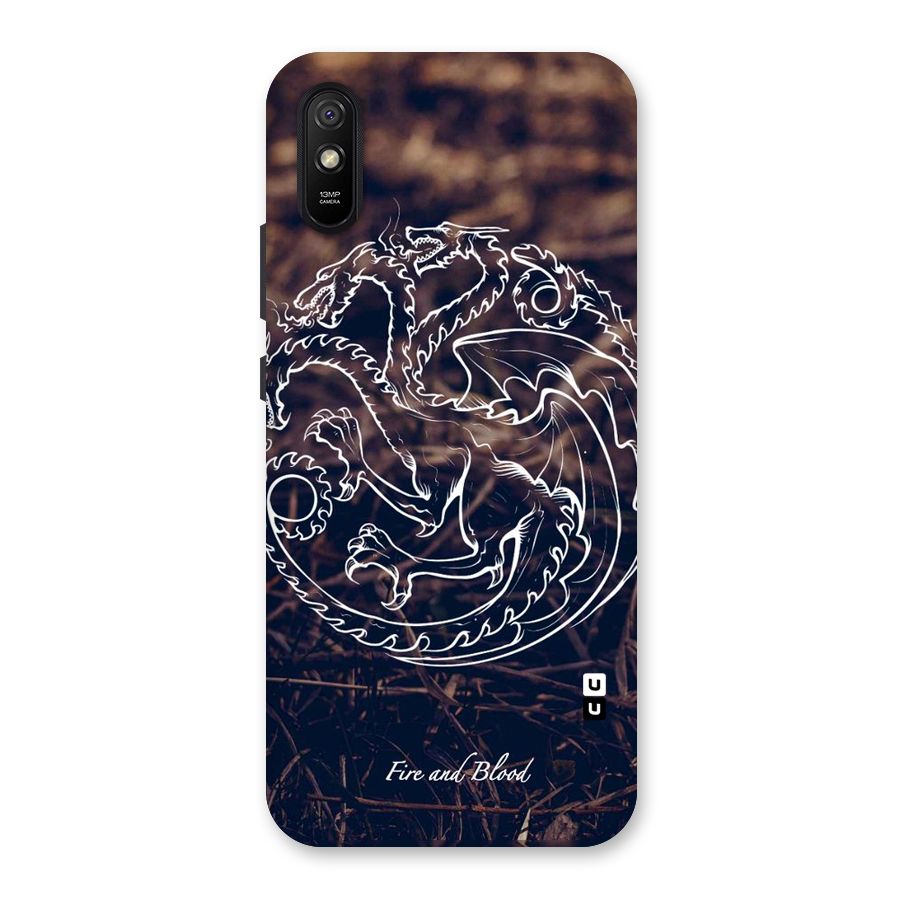 White Circle Back Case for Redmi 9A