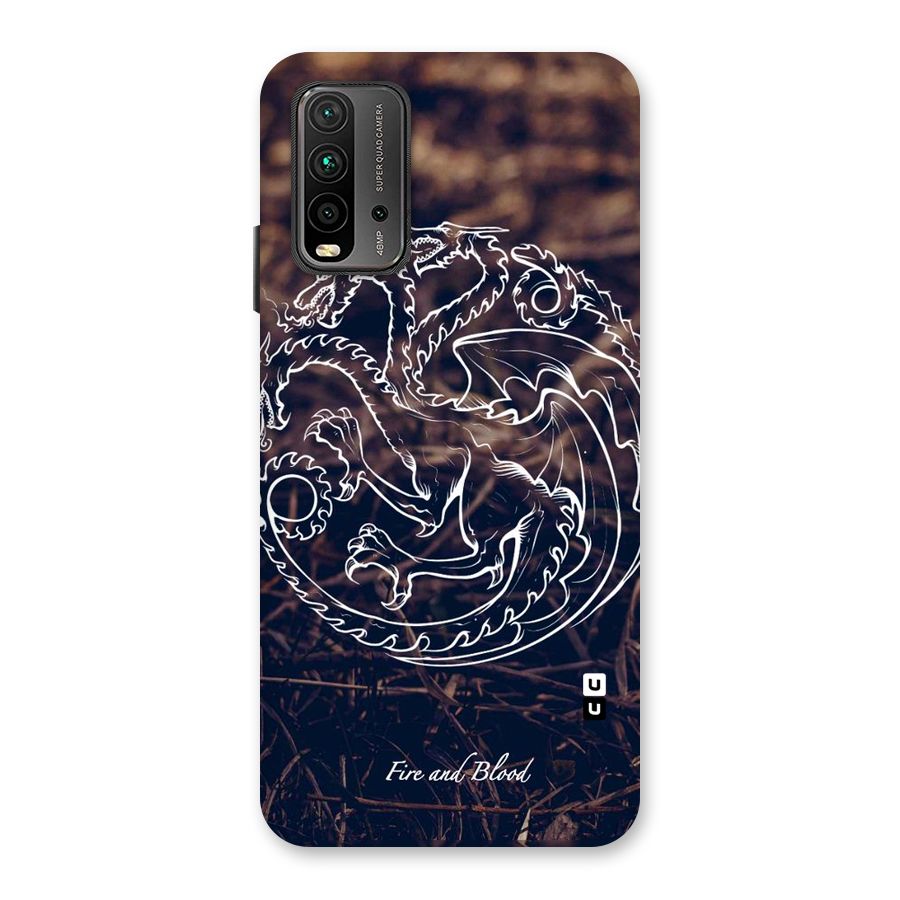 White Circle Back Case for Redmi 9 Power