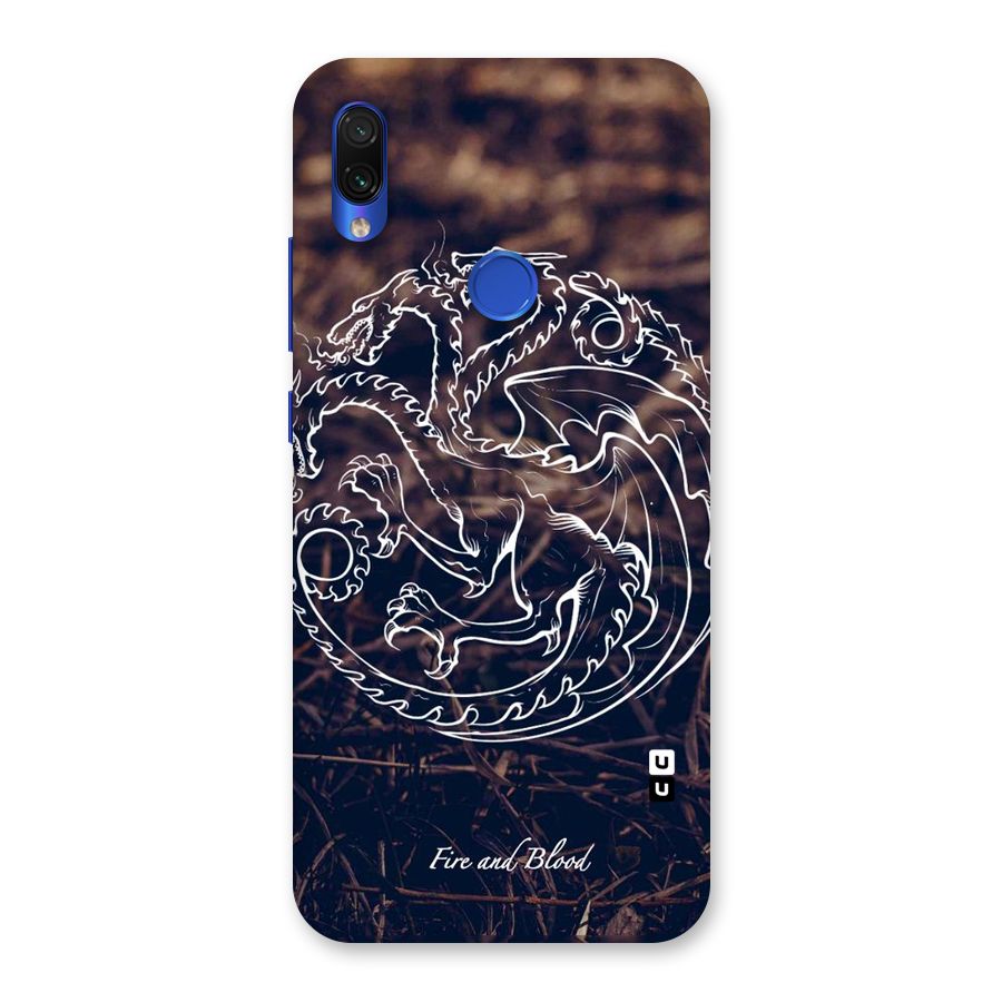 White Circle Back Case for Redmi Note 7S