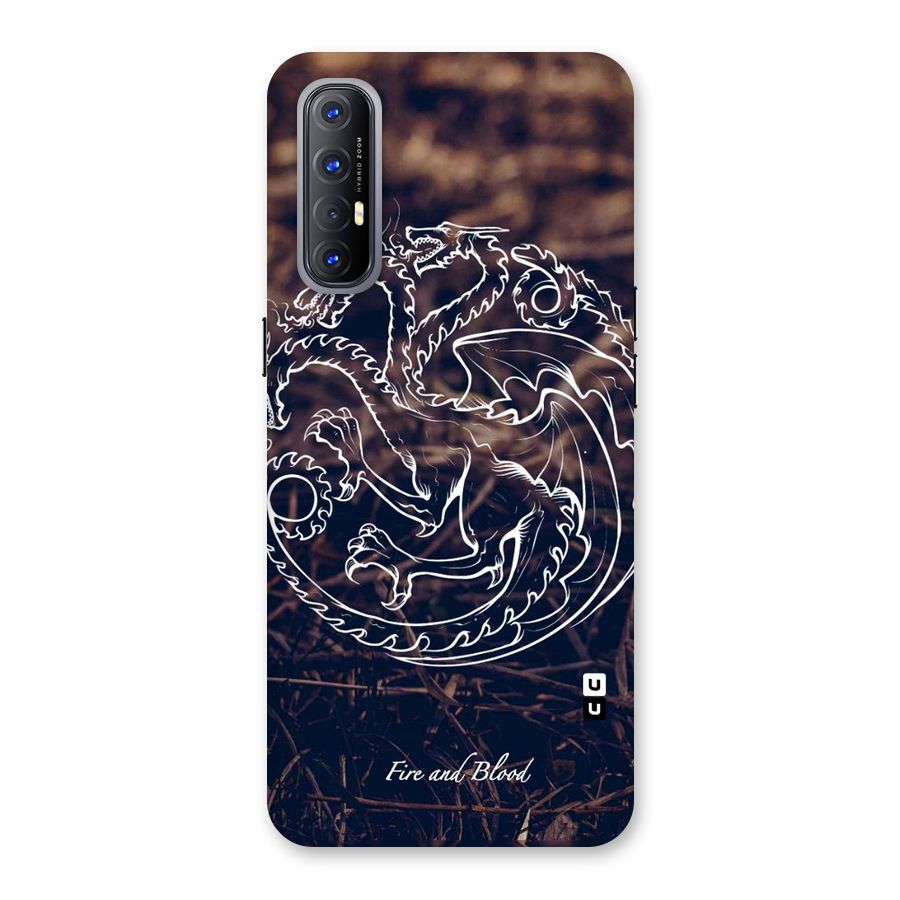 White Circle Back Case for Reno3 Pro