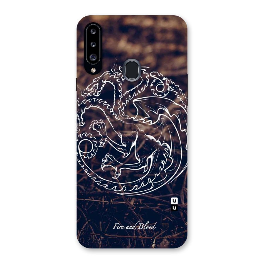 White Circle Back Case for Samsung Galaxy A20s