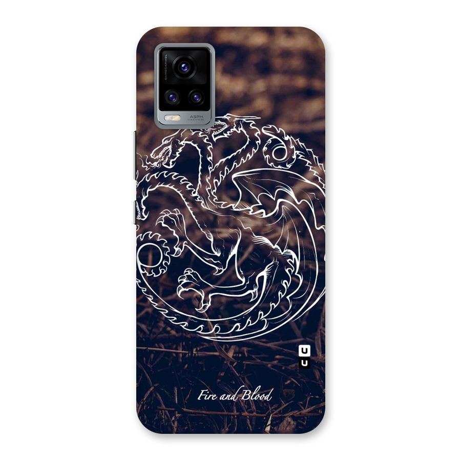 White Circle Back Case for Vivo V20
