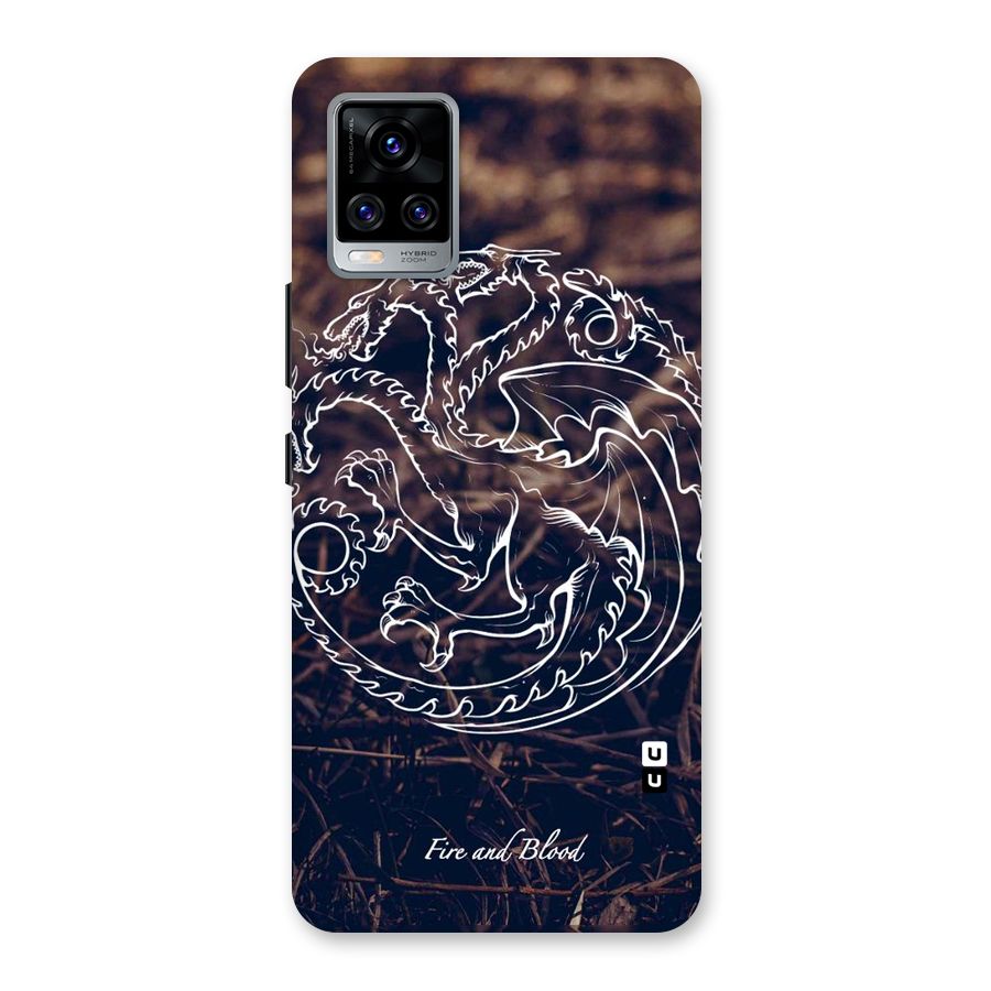 White Circle Back Case for Vivo V20 Pro