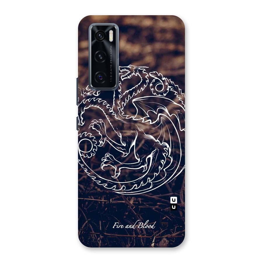 White Circle Back Case for Vivo V20 SE