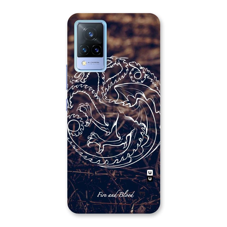 White Circle Back Case for Vivo V21 5G