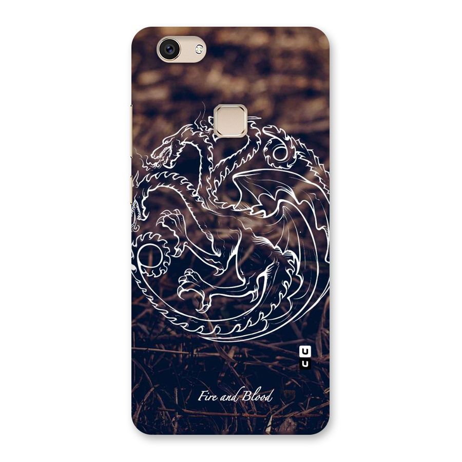 White Circle Back Case for Vivo V7