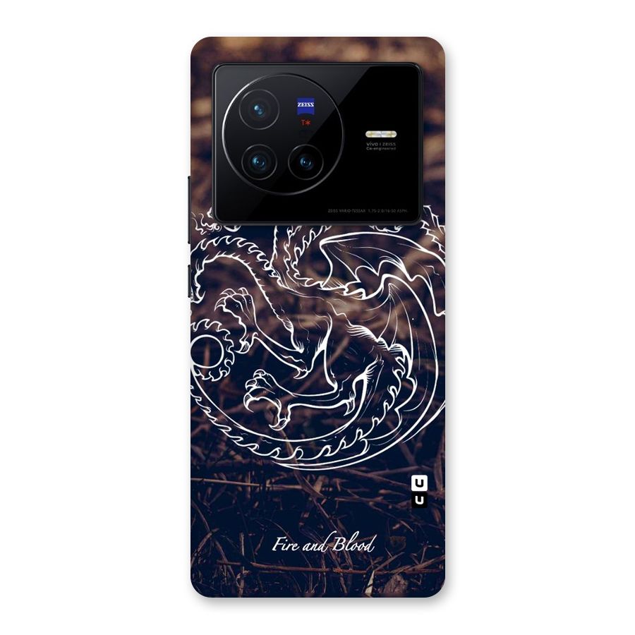 White Circle Back Case for Vivo X80
