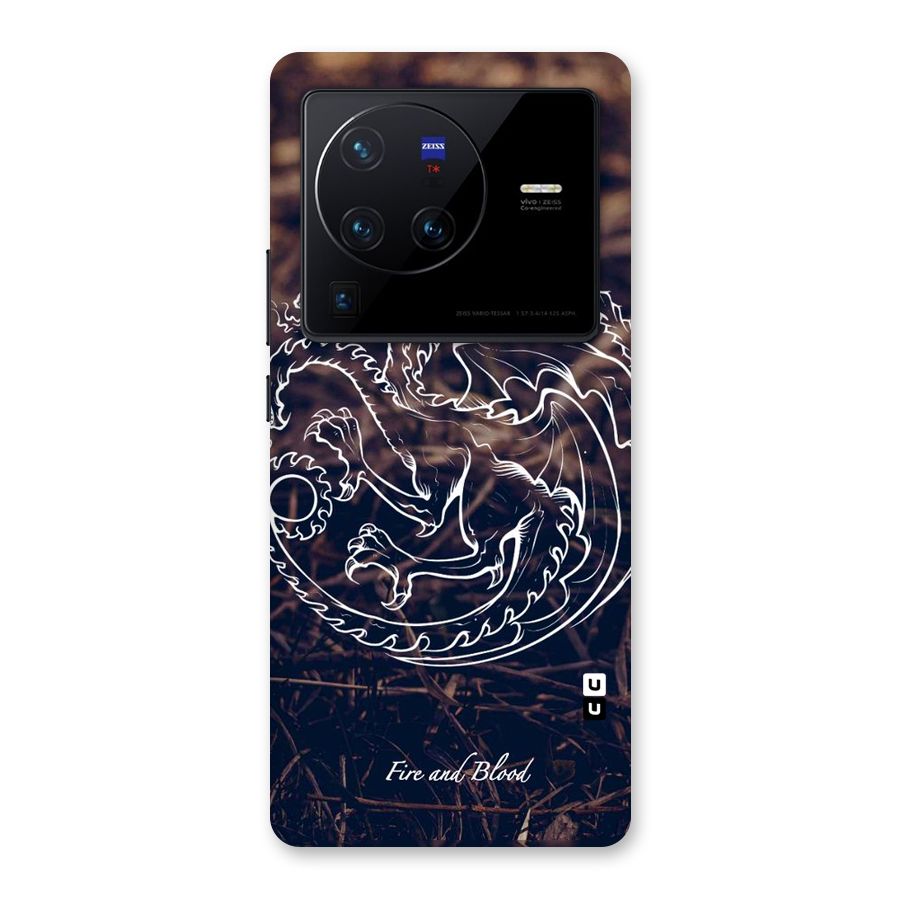 White Circle Back Case for Vivo X80 Pro