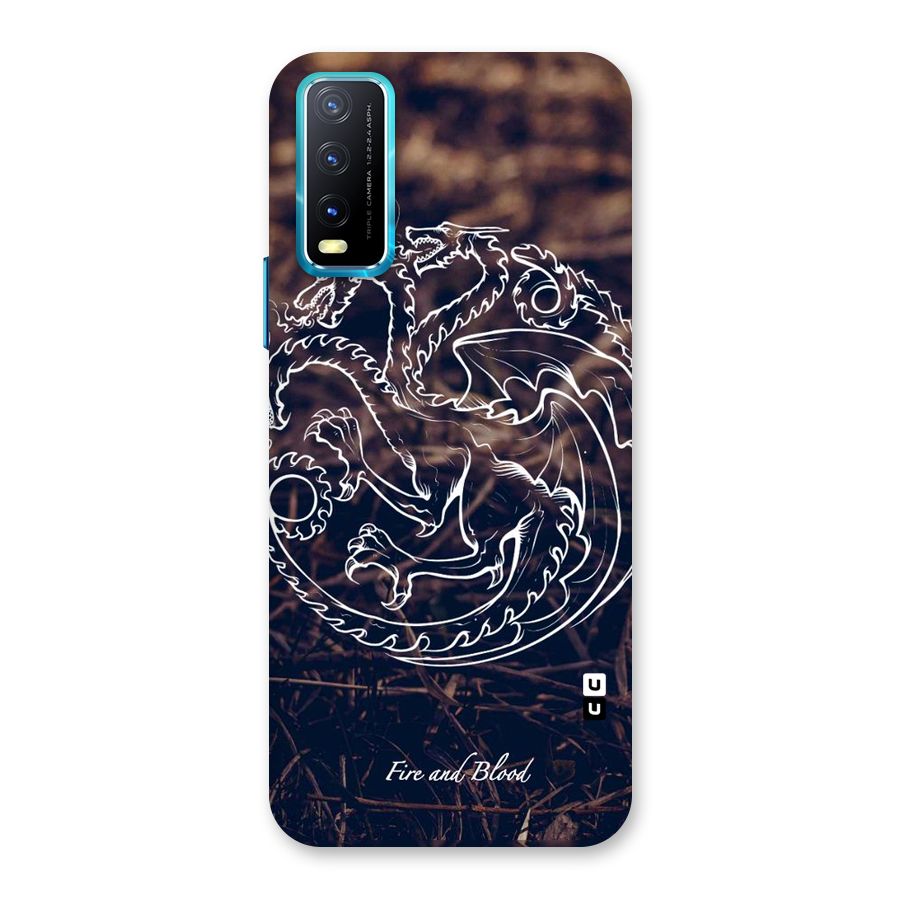 White Circle Back Case for Vivo Y20A