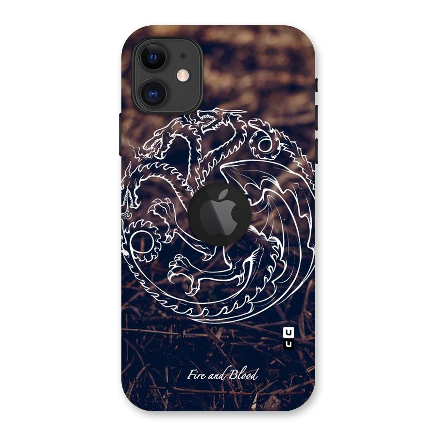 White Circle Back Case for iPhone 11 Logo Cut